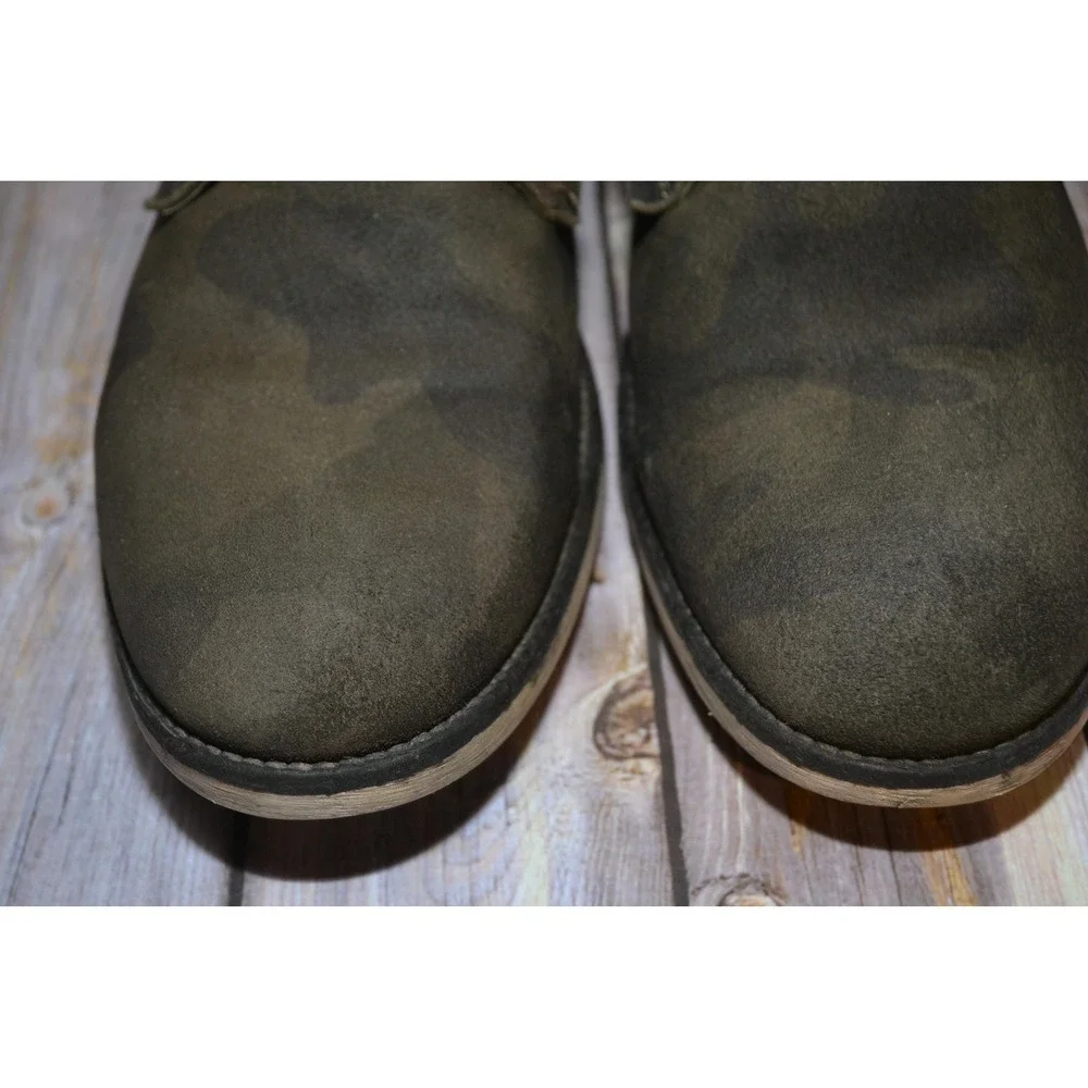 Diesel Boots Mens Size 10 Green Suede Camouflage Chukka Lace Up Ankle Made Italy